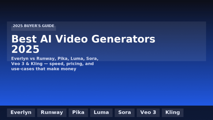 Best AI Video Generators 2025 — Everlyn vs Runway, Pika, Luma, Sora, Veo 3 & Kling
